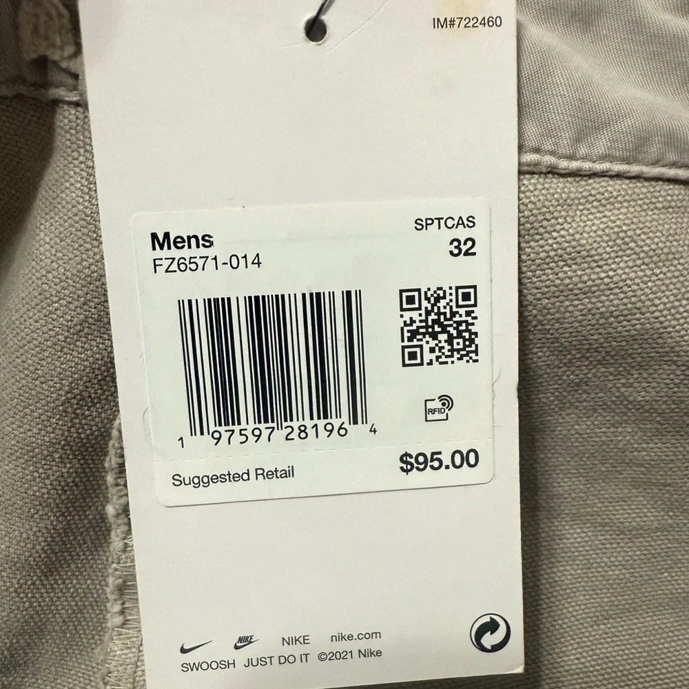 NEW Nike Life Men’s P44 Cargo Shorts Size 32 Medium FZ6571-014 Light Iron Ore - Picture 15 of 15